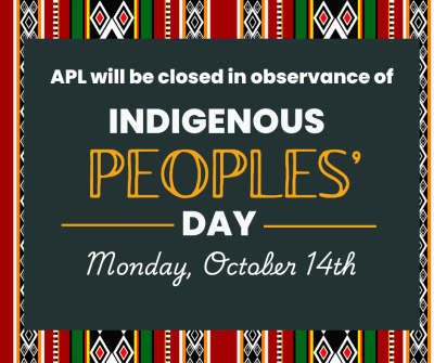 Closed in observance of Indigenous Peoples' Day 