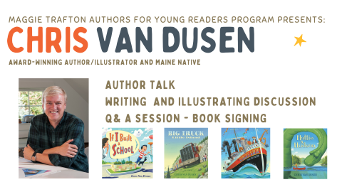 Christ Van Dusen photo and book covers for author talk 