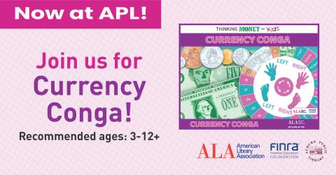 Currency Conga for Homeschoolers ALA Program on Pink Background