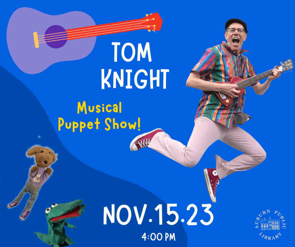 Blue Background with Tom Knight and guitar