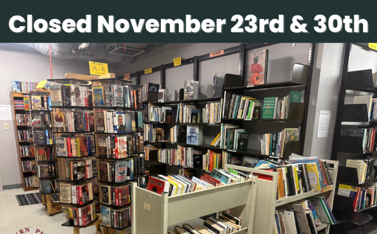 APL Bookstore Closed November 23rd & 30th 